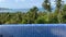 Tropical luxury pool villa with beautiful panoramic landscape sea view and palms