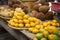 Tropical mango and baobab fruit in a market