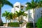 Tropical mansion luxury vacation house w palm trees