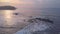 Tropical on ocean coast in morning panoramic view