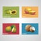 Tropical Organic Fruits Cards