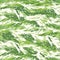 Tropical Palm Leaf Pattern Background in Green Hues