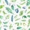 Tropical palm leaves, jungle leaves seamless floral pattern background, Watercolor tropical decor