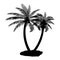 Tropical palm silhouette