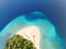 Tropical paradise atoll Ukulhas island aerial view