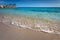 Tropical paradise: caribbean beach with pier and gazebo, Montego Bay, Jamaica