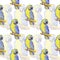 Tropical parrot pattern watercolor silhouette tropical bird isolate object blue background