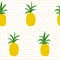 Tropical Pattern. Pineapples Retro Background