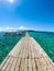 Tropical pier with clear waters
