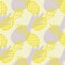 Tropical pineapple seamless pattern, pineapple summer background, trendy gray gold color, design for fabric textile