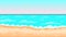 Tropical pixel beach with surf