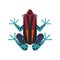 Tropical Poison Geometric Frog in Flat Design