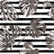 Tropical Print. Jungle Seamless Pattern. Vector Tropic Summer Motif with Hawaiian Flowers.