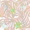 Tropical Print. Jungle Seamless Pattern. Vector Tropic Summer Motif with Hawaiian Flowers.