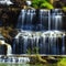 Tropical rainforest landscape with Pongour waterfall. Da Lat, Vietnam