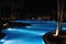 Tropical Resort Swimming Pool at Nighttime