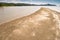 Tropical sand crabs showing ball like patterns left on beach after feeding