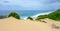 Tropical sand dunes view in Mozambique coastline