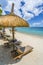 Tropical scenery with amazing beaches of Mauritius island