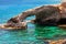 Tropical sea cave and bridge lovers, Cyprus