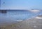 Tropical sea, mangrove beach and sunny sky.