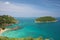 Tropical sea scenery. Panoramic composition in very high resolution.