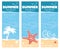 Tropical sea summer vacation banner design