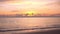 Tropical sea at sunset or sunrise over sea video 4K, The sun touches horizon, Red sky in golden hour amazing seascape,Ocean beach