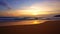 Tropical sea at sunset or sunrise over sea video 4K, The sun touches horizon, Red sky in golden hour amazing seascape,Ocean beach