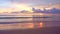 Tropical sea at sunset or sunrise over sea video 4K, The sun touches horizon, Red sky in golden hour amazing seascape,Ocean beach