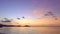 Tropical sea at sunset or sunrise over sea video 4K, The sun touches horizon, Red sky in golden hour amazing seascape,Ocean beach