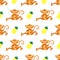 Tropical seamless monkey pattern