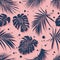 Tropical seamless pattern. Trendy tropical leaves design