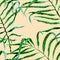 Tropical seamless pattern. Watercolor swaying palm