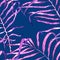 Tropical seamless pattern. Watercolor swaying palm