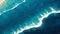 Tropical seascape in aerial perspective. AI generated illustration