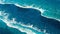 Tropical seascape in aerial perspective. AI generated illustration