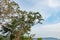 Tropical seaview from the cliff, cloudy and blue sky background