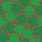 tropical split leaves on brown background with silhouette of tiny leaves. seamless repeat pattern.