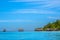 Tropical Stilt Huts and a Long Wooden Pier