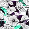 Tropical, stripe, animal motif. Seamless pattern