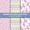 Tropical summer pattern collection. Flamingo theme, Summer banner