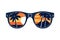 Tropical sunglasses symbolize summer fashion and relaxation