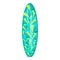 Tropical surfboard icon cartoon . Surf shape