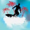 Tropical Surfer Background