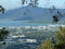 Tropical surrounding and the the city Cairns itself seen from the mountain top in Australia
