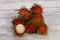 Tropical sweet exotic fruit Rambutan