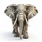 Tropical Symbolism: 3d Rendered Mechanical Elephant With Metal Texture