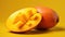 Tropical Temptation: Closeup of Mango Isolated on White Background