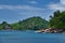 Tropical uninhabited island, Therese Island, Mahe, Seychelles.